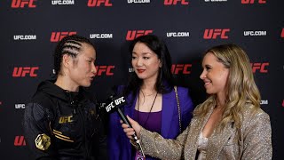 Zhang Weili UFC 300 Backstage Interview