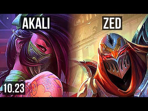 AKALI vs ZED (MID) | 8/1/6, 2.2M mastery, 500+ games | BR Master | v10.23