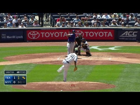 TEX@NYY: レンジャーズはプリンスのシングル、エラーで2点を獲得 (TEX@NYY: Rangers score two on Prince's single, error)