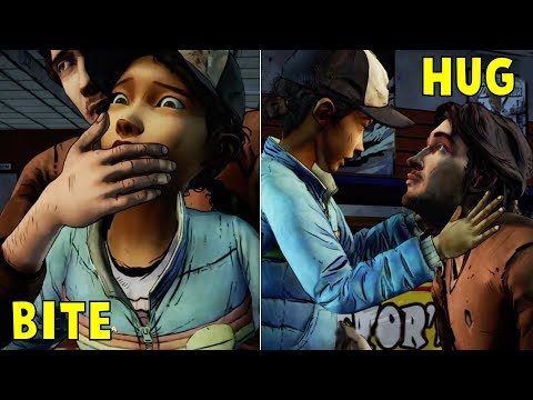 Clementine Hugs vs Bites Luke -All Choices- The Walking Dead