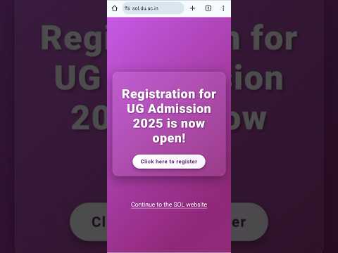 #DU #SOL Admission 2025 is now Open.  #dusol admission start ho gaye, SOL admission update 2025