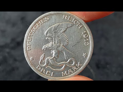 1913 Prussia Germany 3 Mark Coin • Values, Information, Mintage, History, and More