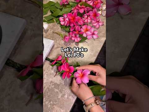 DIY Lei Po’o🌺👑 #hakulei #leipoo #flowercrown #tutorial #lei #leimaking #hawaiian