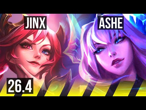 JINX & Lulu vs ASHE & Heimerdinger (ADC) | 61K damage | KR Master | 26.4