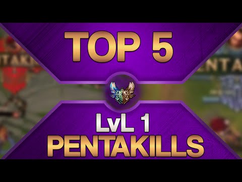 [TOP 5] Best Pentakill LvL 1 EVER! | League of Legends