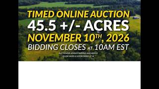 45.5+/- Wooded Acre Land Auction | Nov. 10, 2026 in Parke County, Indiana