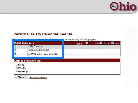 Myohio Calendars