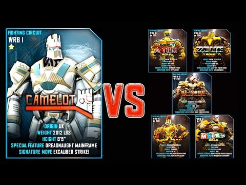 Real Steel WRB FINAL Camelot VS GOLD ROBOTS Series of fights NEW ROBOT (Живая Сталь)