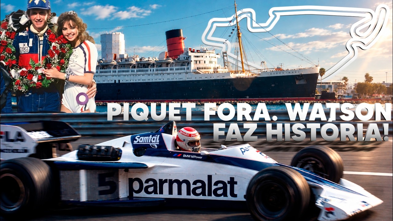 PIQUET abandona; De 22º para 1º! A corrida inacreditável de WATSON | GP Long Beach 1983
