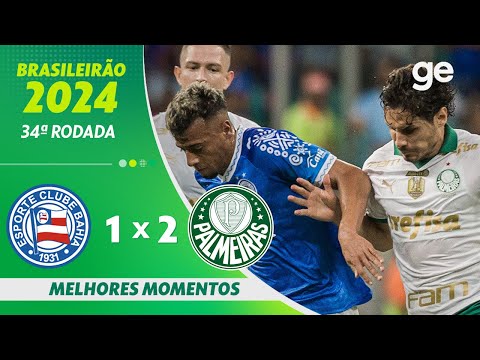 Gols e lances de Bahia x Palmeiras