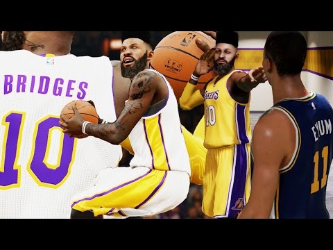 NBA 2k15 MyCAREER Gameplay S2 - Bridges Disses Exum! Alley-oops & 360s Dominating