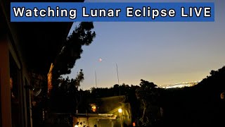 Lunar eclipse of the moon over Southern California from the garden