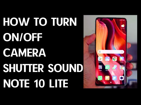 How to Turn On/Off Camera Shutter Sound Note 10 Lite