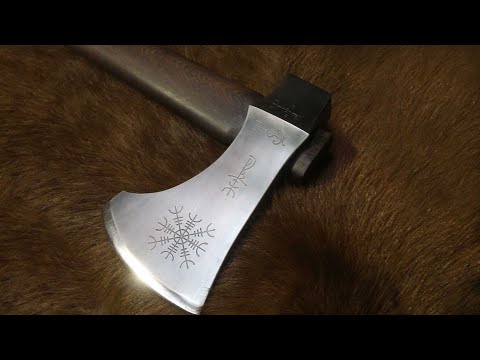 Forging a Viking axe from a broken sledgehammer, the complete movie.