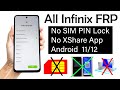 All Infinix Devices GOOGLE ACCOUNT BYPASS Android 11 12 Without PC
