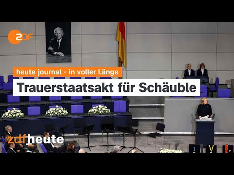 heute journal vom 22.01.2024 Trauerstaatsakt für Schäuble, GDL-Streik