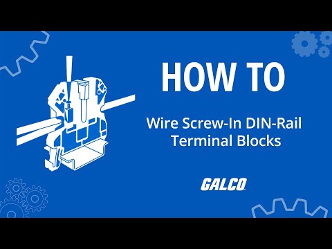 Part of a video titled How To Wire Screw-In DIN-Rail Terminal Blocks | Galco - YouTube
