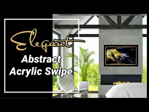 The Power of CONTRAST: Creating DRAMA & DEPTH Elegant Metallic Acrylic Pour Swipe Technique (260)