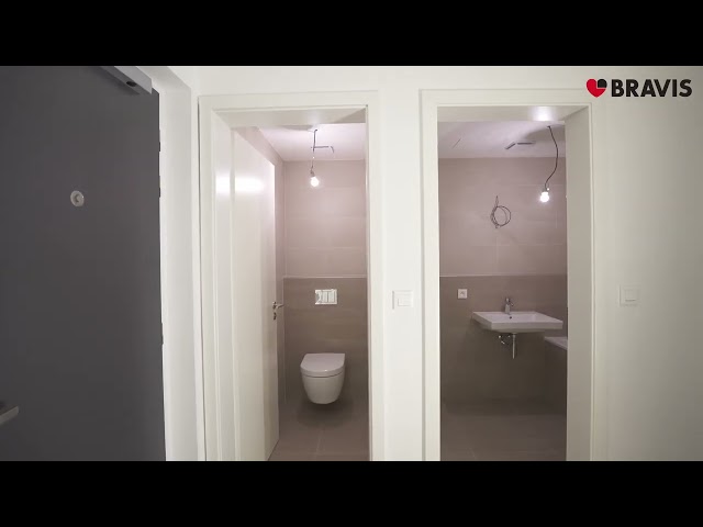 Prodej klimatizovaného studia 2+kk s terasou v Rezidenci VIVIENA II, ulice Vídeňská, Brno - Štýřice