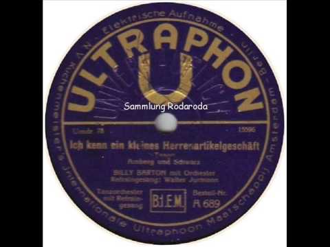 Ich kenn ein kleines Herrenartikelgeschäft   Billy Barton mit Walter Jurmann