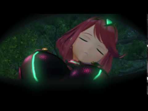 I leave Rex on my legs . Pyra . Cutscene . Xenoblade Chronicles 2 .