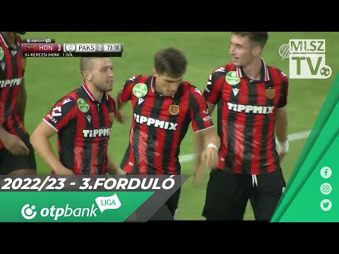 Kerezsi Zalán gólja a Budapest Honvéd - Paksi FC mérkőzésen