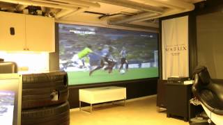 Big sport-TV. 158 "painted wall with Evo contrast color