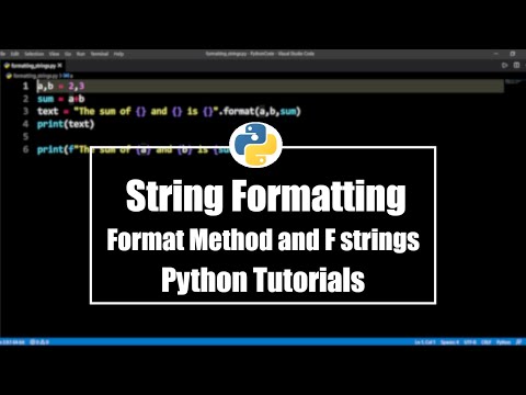 String Formatting Format Method And F Strings Python Tutorials 5