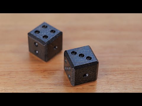 Turning Ball Bearings Into Damascus Steel Dice