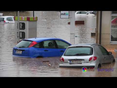 Überflutungen nach Heftigen Gewitter mit Starkregen
