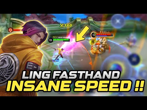 LING FASTHAND INSANE SPEED DASH IN MYTHICAL GLORY!! | LING GAMEPLAY -  MOBILE LEGENDS