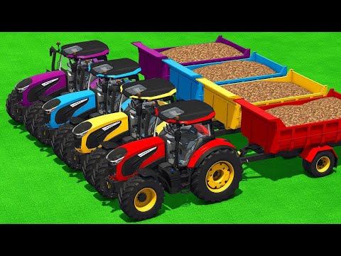 LOAD AND TRANSPORT SUGARBEET WITH LANDINI TRACTORS - Farming Simulator 25