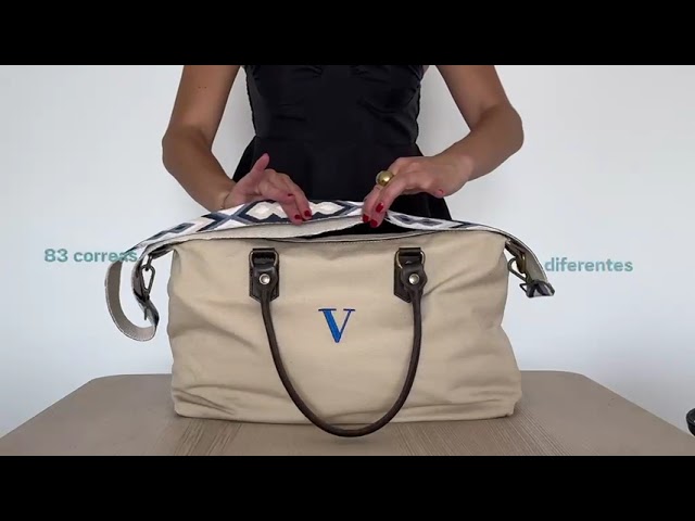 Vídeo relacionado con Regalisimos Bolsa Tote Personalizada con Nombre Diseño Floral Asas Largas Multiuso Compra Tote Bag Bolso Shopper