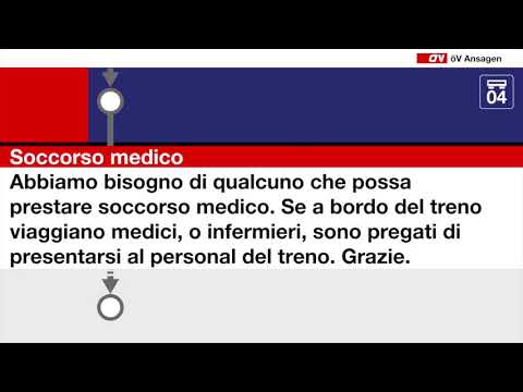 SBB Ansage • Arzt-Suche / medizinischer Notfall (De, It, Fr, En) (DZIA)