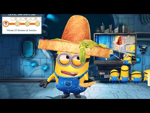 Despicable Me 2 - Minion Rush : Tortilla Chip Hat Minion Vs All Bosses ! Fun Games