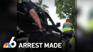 Man arrested after swerving SUV into cyclists, firing shot in Florida, report says