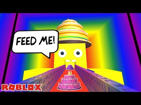 Make a Cake and Feed It to a Giant Noob 🎂 / Roblox