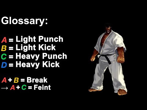 Garou: Mark of the Wolves Basic Combos - Marco Rodriguez