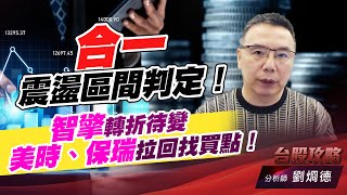合一震盪區間判定！智擎轉折待變，美時、保瑞拉回找買點！｜台股攻略｜劉烱德 (圖)