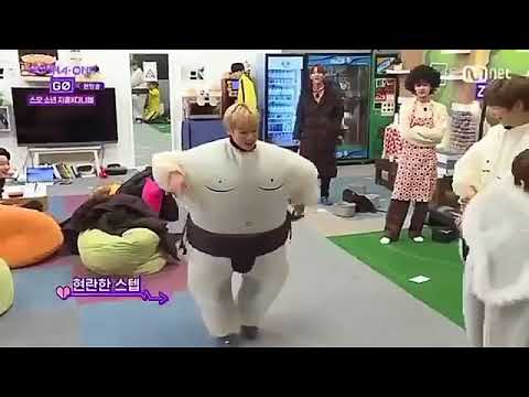 Wanna one's Jihoon dancing BTS boy in luv with sumo costum