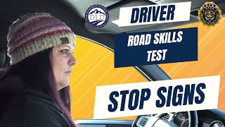 Utah DLD Road Skills Test Mandatory Maneuvers - Stop Sign Multiple Camera Views