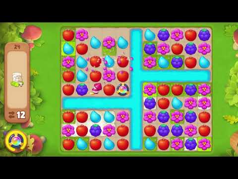 Gardenscapes Level 24 No Boosters Gameplay