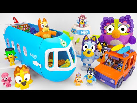 Bluey Toy Collection Unboxing Review 💙 Bluey 3-in-1 Airplane Transforming Playset & Chattermax Plush