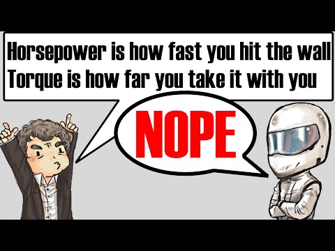 Horsepower is NOT how fast you hit the wall. Torque is NOT how far you take the wall with you