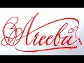 Areeba Name Signature Calligraphy Status | #moderncalligraphy #cursive #YearofYou #areeba @Areeba