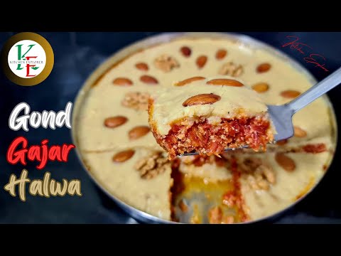 Gond Gajar Halwa | Special Gajar Ka Gond Wala Halwa | Carrot And Resin Gum Halwa