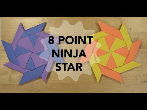 How to make an 8 Point Ninja Star that TRANSFORMS!! Simple Origami