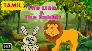 Panchatantra Stories - The Lion&The Rabbit - Tamil Moral Story For Children - Animated Cartoons