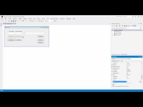 How to create a simple calculator by using Visual Studio 2012 HD