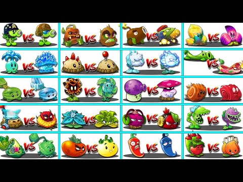 Random 20 Pair Team Plant Same Shape Battlez - Who Will Win- Pvz 2 Gameplay